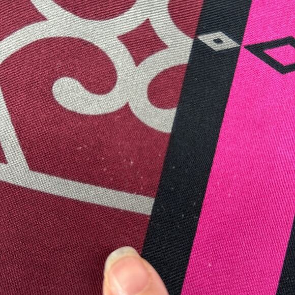 Analili Womens Long Sleeve Stretch Knit Dress Pink Wine Gray Black Medallion L - Picture 8 of 16